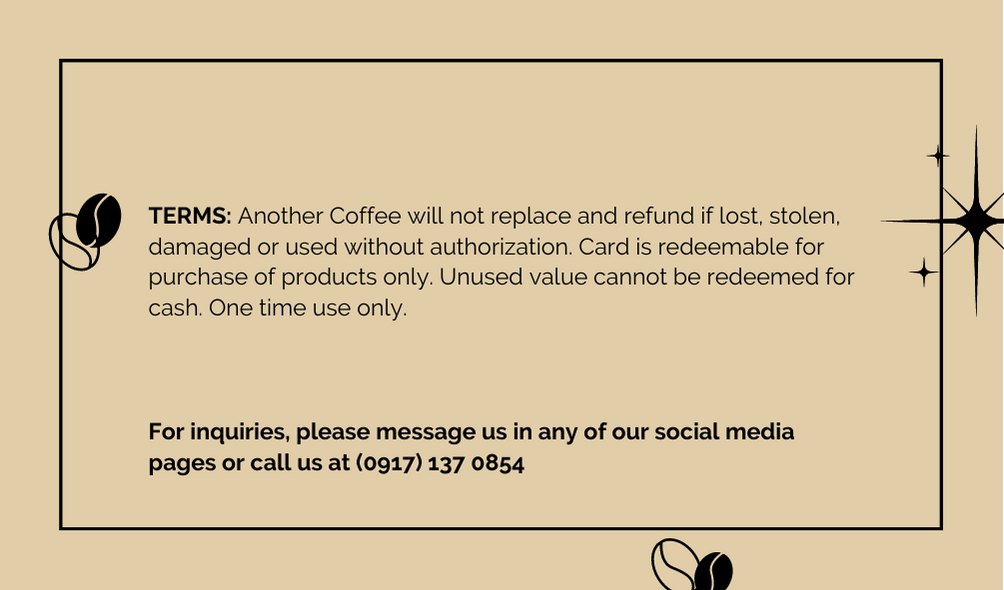 Another Coffee Gift Card